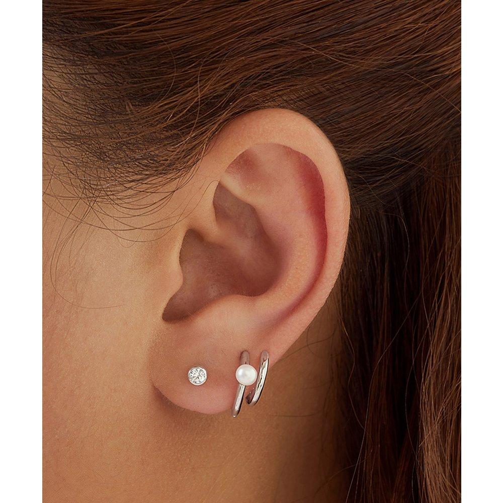 [Worn by Ahn So-hee, Jeon Hye-bin, and Shin Soo-hyun] Duo Natural Freshwater Pearl 925 Silver Earrings E058-02H