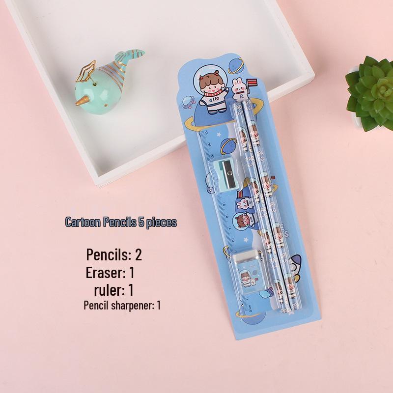 Creative Children's Stationery: 5-Piece Pencil Set for Kindergarten and Primary School Prizes