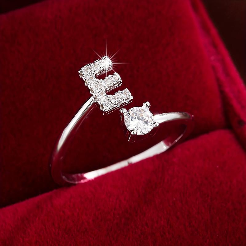 1PC Letter Theme Delivering Love Accessories Ideal Gift Jewelry Shiny Free Combination Custom Rings Open Ring Cute Silver