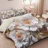 3pcs Art Flowers Printed Quilt Set- Includes 1 Quilt Cover and 2 Pillow Cover (without Filler)