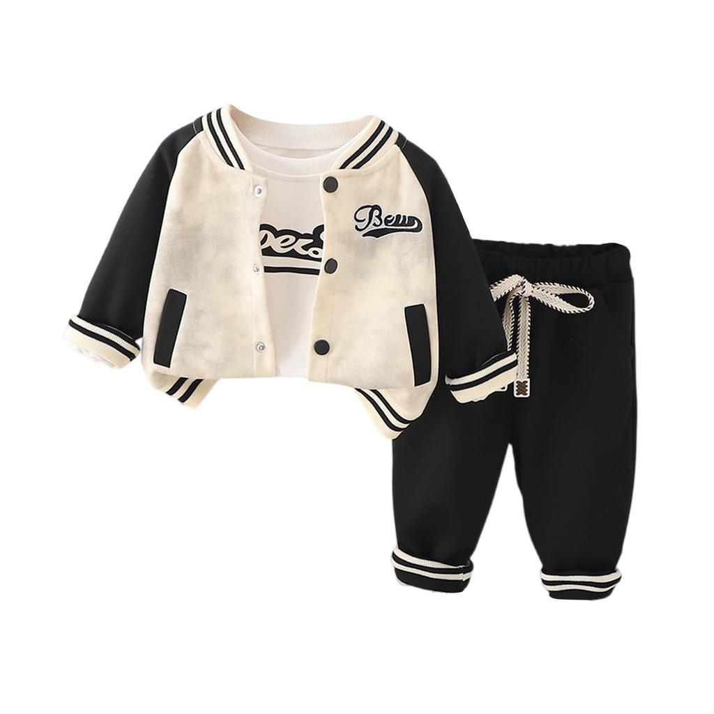Kids Casual Long-Sleeve Set, Comfortable Daily Wear Outfits