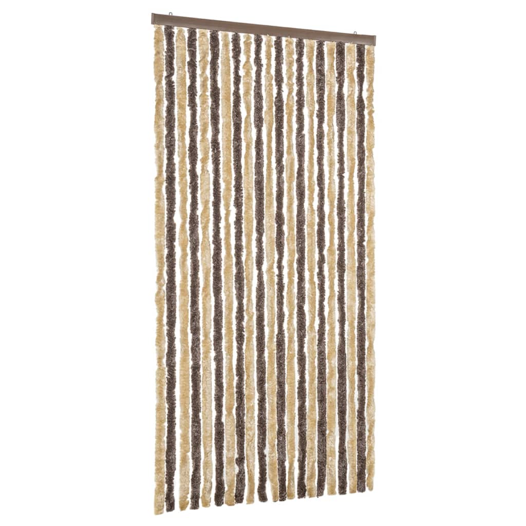 Vidaxl Zasłona Przeciwko Owadom, Ciemny Brąz I Beż, 90X220 Cm, Szenil