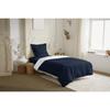2-Piece Reversible Duvet Cover Set "Duo Premium" 140 X 200 Cm Midnight Blue/Snow