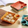 4pcs Multi-functional Sauce Divider Tray Small Serving Tray Snackle Container Snack Tray With Dip Charcuterie Tray Dessert Plate