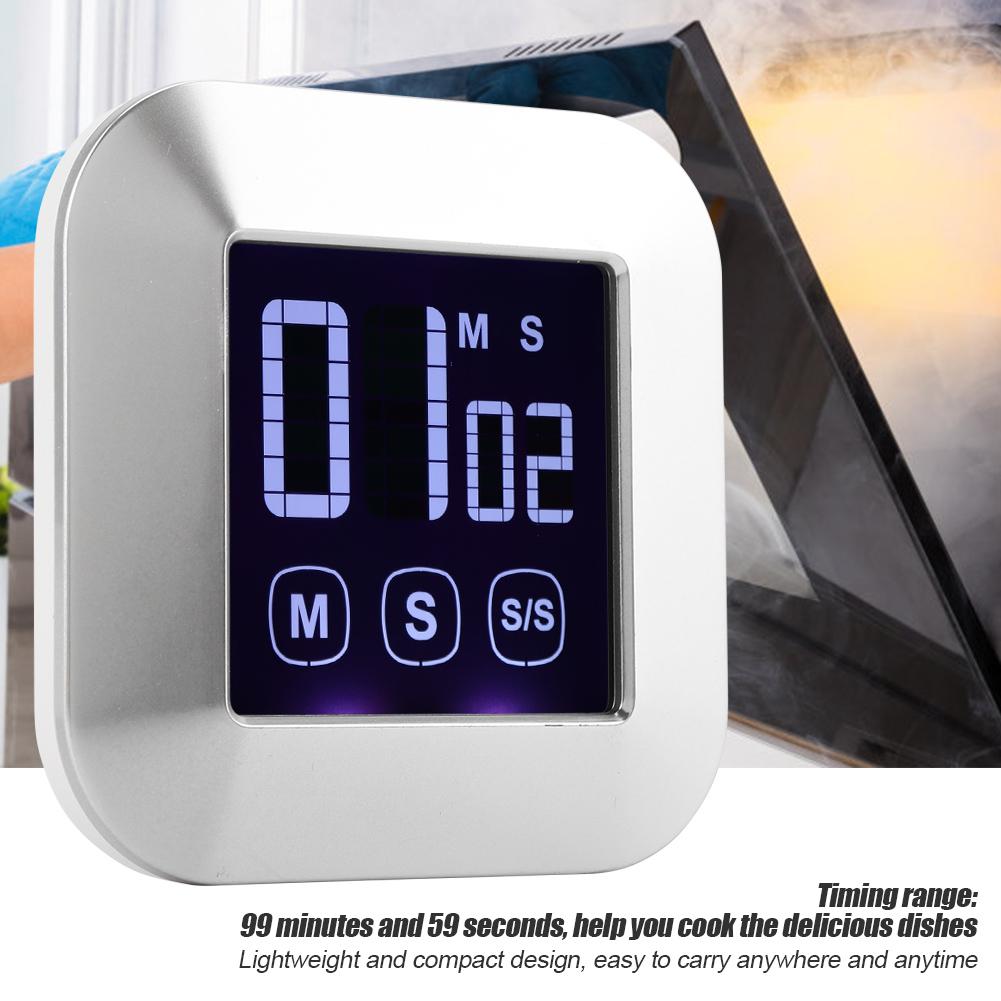 Große LED-Anzeige Küchentimer Elektronischer Touchscreen Elektronischer Digitaler Timer