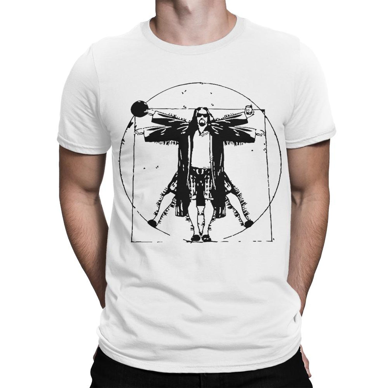 The Vitruvian Big Lebowski T-Shirt, Men s and Women s Sizes XXL