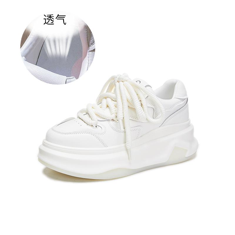 

Маленькие белые туфли женские 2025 весна новые женские туфли на платформе для увеличения роста женские повседневные универсальные женские туфли тренд 40 бежевый