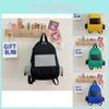 Modern Colorful Canvas Backpack For Kids Lightweight Ergonomic School Bag For Boys And Girls