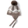 Computer jacquard children's cashmere hat autumn and winter knitted warm ear protection hat for boys and girls and babies cold-proof bag head Lei Fen