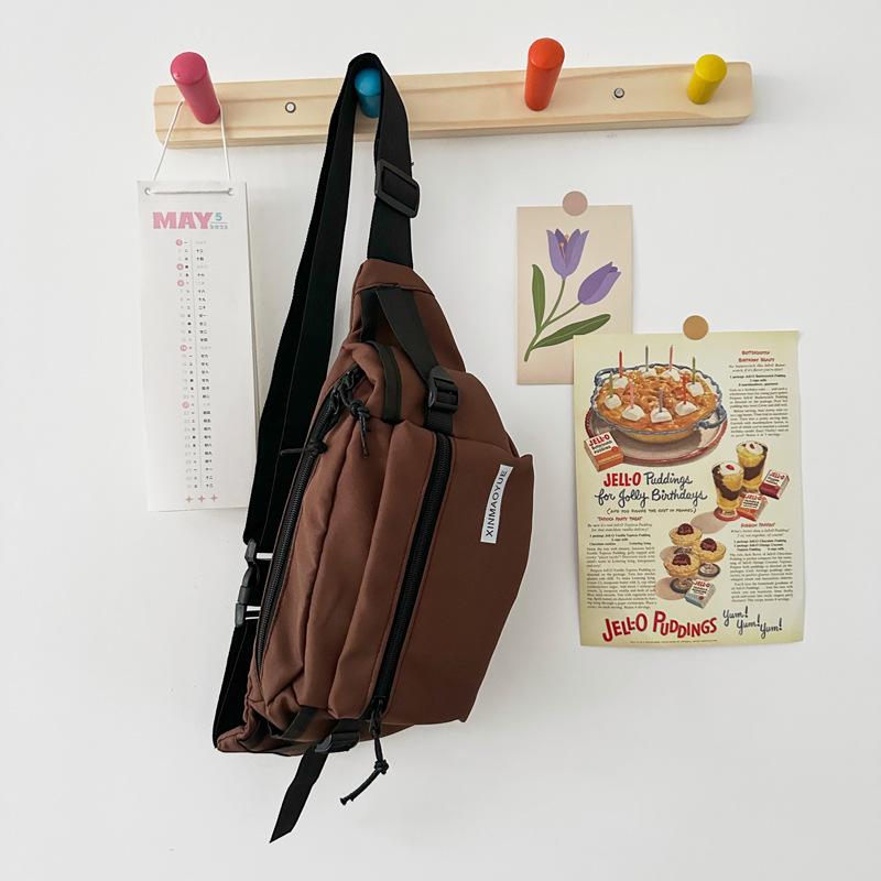 New Large-capacity Men's and Women's Trendy Bags, Business Leisure, Portable Storage, Shoulder Backpack, Sports Niche Design Oblique Span Bag