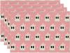 Black Stripes Ghost Boo Spooky Halloween Placemats Set of 4, 12x18 Inch Seasonal Vintage Table Mats for Party Kitchen Dining