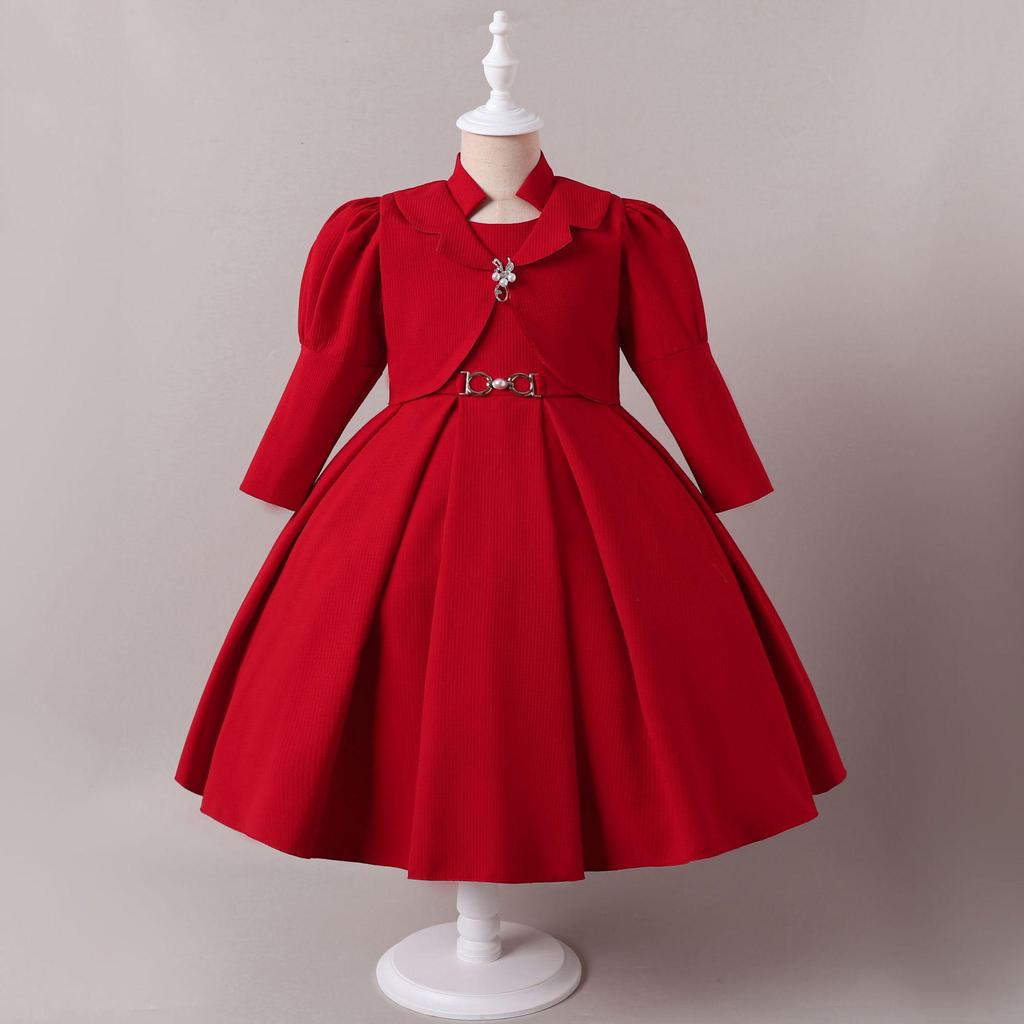 Children's All-Season Wedding Princess Dress Set - Two-Piece Formal Wear