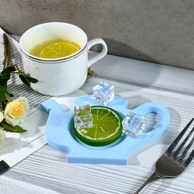Practical DIY Teapot Plate Silicone Mold Innovative Silicone Coaster Mold For Unique Teapot Plate and Cup Mat Decoration