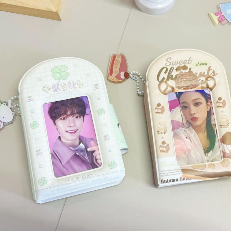 3 Inch 32 Pockets Photo Album Photo Card Postcard With Button Card Star Album Lomo Card Collector Card Photo Card Binder