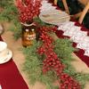5-30Pcs 22cm Christmas Decoration Glitter Berrie Artificial Flower Bouquet Christmas Tree Ornaments for Home New Year 2026 Decor