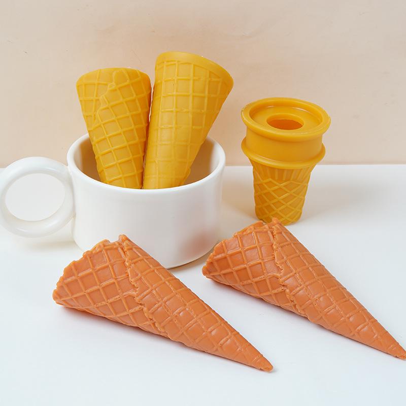 Accessorio per Giocattolo in Argilla Croccante Simulata Fatto a Mano Fai da Te - Coni Gelato Finti