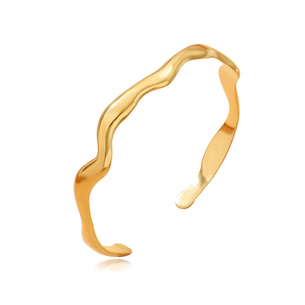 [Bracciale Ondulato Barocco Vintage Aperto Regolabile Unisex per Coppia]