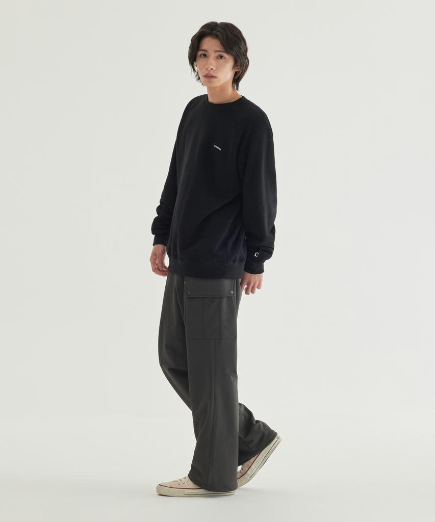 COVERNAT Small Logo Fleece-Lined Sweatshirt Black