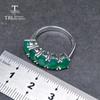Bolaijewelry Schmuckset mit natürlichem grünem Achat, Ring und Ohrringen, 925er Sterlingsilber, edler Schmuck aus natürlichem Edelstein für Frauen und Mütter, schönes Geschenk