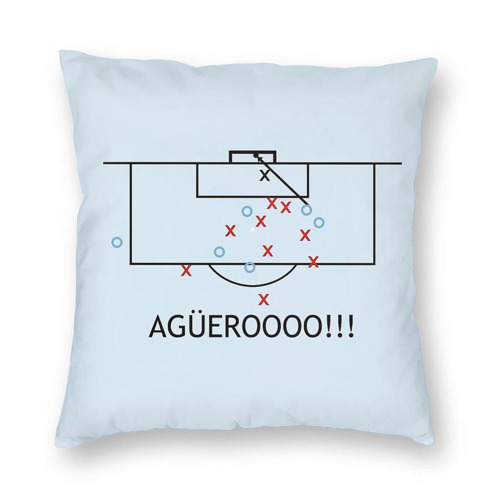 Sergio Agero Winning Goal Square Pillowcase Polyester Linen Velvet Creative Zip Decor Throw Pillow Case Home Cushion Cover