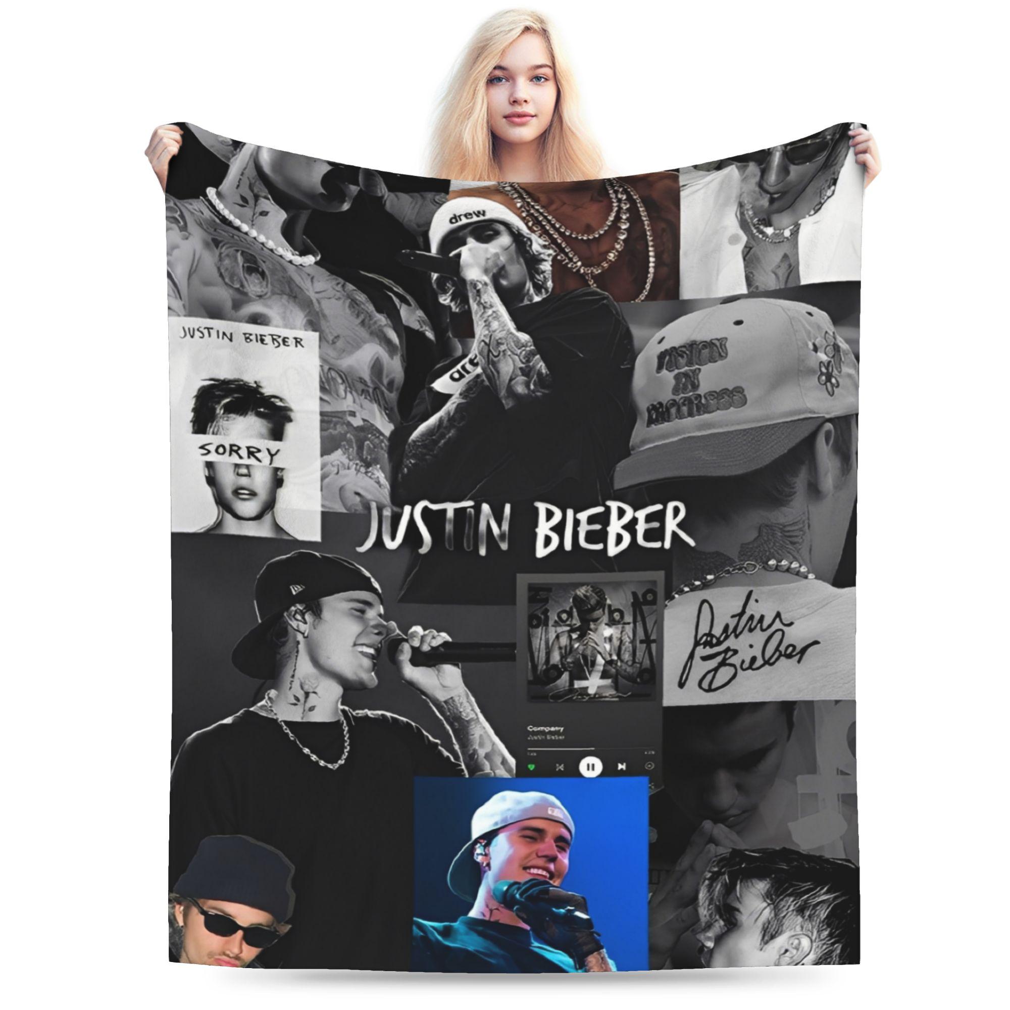 

justines bieberes pop singer Blanket Multiple Sizes Cozy and Lightweight Throw Blankets for Sofa Couch and Bed 150x200cm