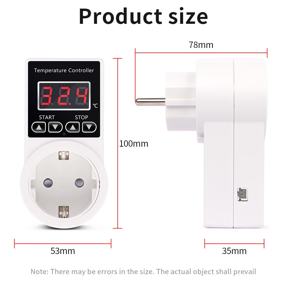 AL11G-T1 Professional Temperature Controller Digital Thermostat Regulator Socket Outlet EU Plug With Waterproof NTC Sensor