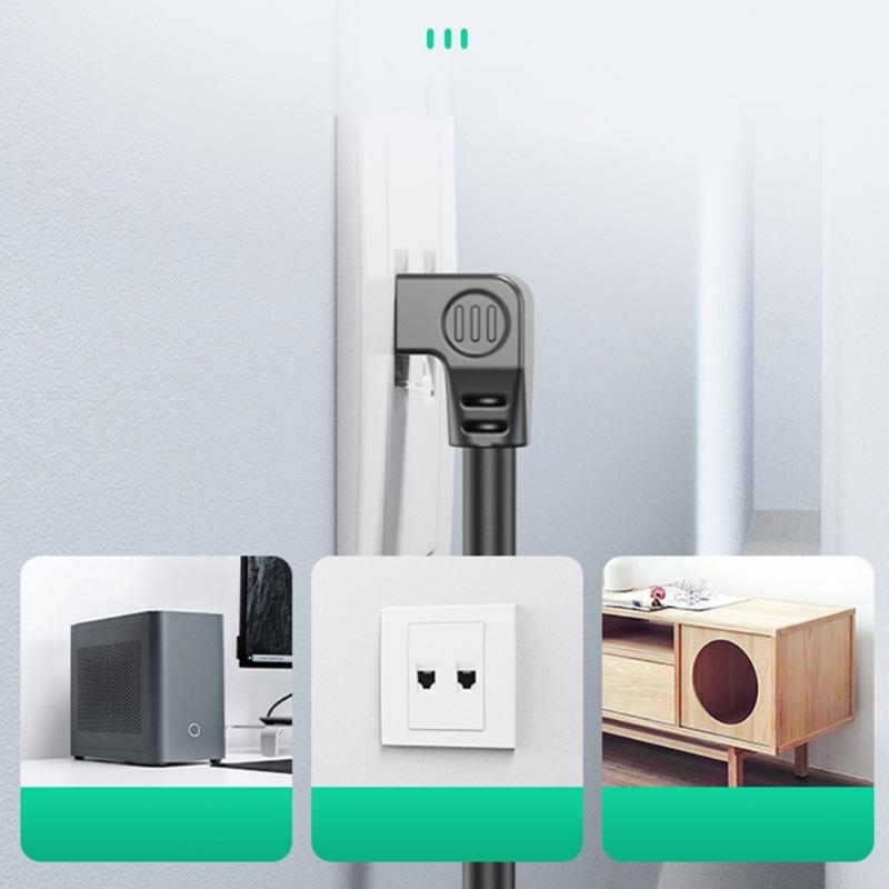 Cat5e Networking Cord with Angled RJ45 Connectors Flexible Cat5e Ethernet Networking Cable for Tight Space Electronics
