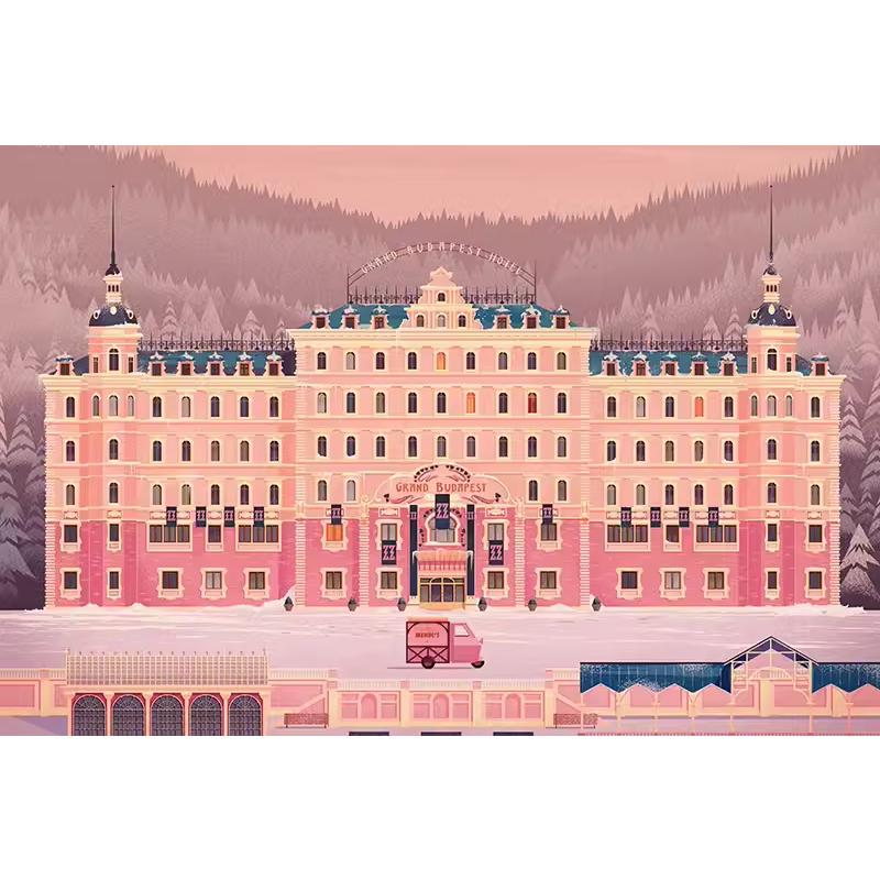 

Children s High-Difficulty 1000-Piece Wooden Puzzle - Budapest Hotel Christmas Edition (Adult Version)