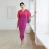 Plara 2 Color Tassel Point Pleated Dress 99