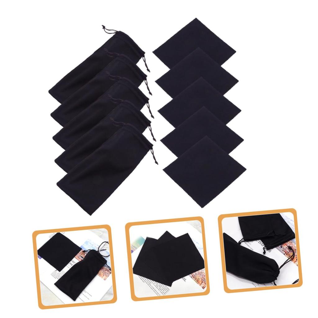 Brillenetui Stilvoll Weich mit Kordelzug für Einfach für Kleine Sonnenbrillen und Lesebrillen 20er-Pack Beutel, Design, Material, Aufbewahrung,