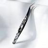 Hochpräzisions-Wimpernpinzette Metall Wimpernverlängerungs-Pinzette Miniatur-Szenen-Aufkleber