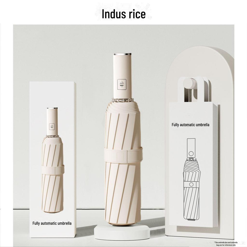 10-Bone Automated Dual-Use Umbrella: Large Folding, UV Protection, Sunshade for Men & Women