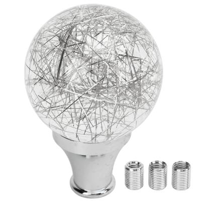 Universal Round Ball Shift Knob Modified Gear Shifter Head for Most Car Models with 3 Adapters