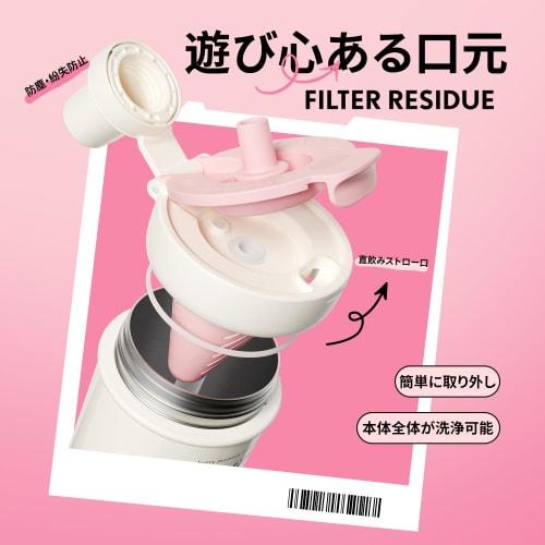 GOOM 600ml Insulated Stainless Steel Water Bottle (31603), 3-Way Design with Straw, Vacuum Insulated, Strap Included, Tea Strainer Included, Leak-Proo