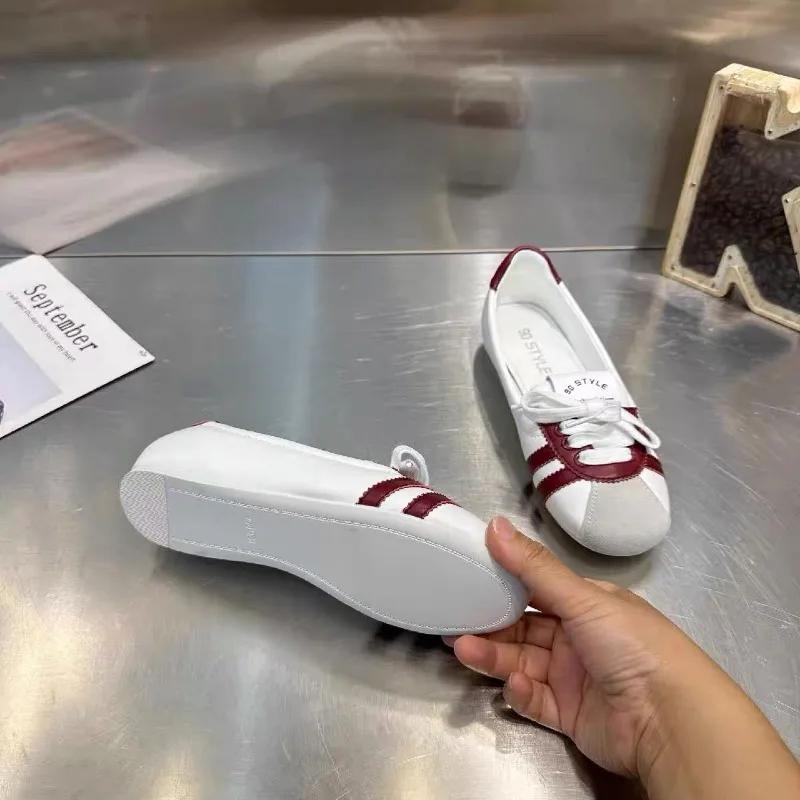 Mesh Low Heel Sneakers Lace-up Low Heel Women's Shoes On Sale 2024 High Quality Mixed Colors Women's Vulcanize Shoes