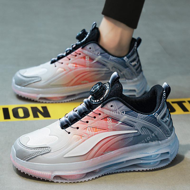 

Autumn new casual sports running shoes leather surface rotating buckle dad shoes sports shoes heightening air cushion trendy shoes 45