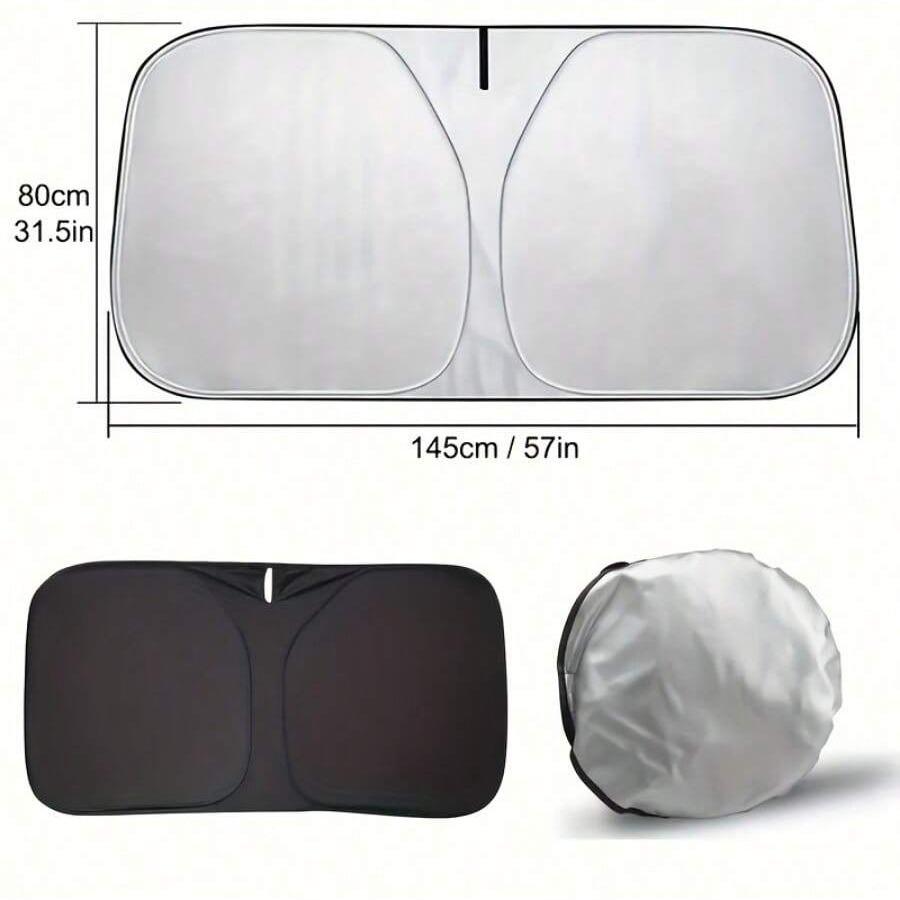 Sunscreen and heat insulation sunshade for car front windshield, sunshade cloth for car front windshield