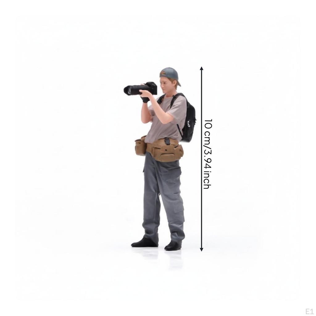Miniature Photographer 1/18 Scale Figure Hand-Painted