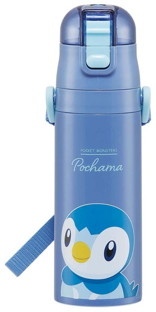 Skater Stainless Steel Water Direct Pokemon Lightweight Cold Storage Pokemon Sports Water Children's Bottle, Drinking, 470ml, Piplup, Child-friendly,