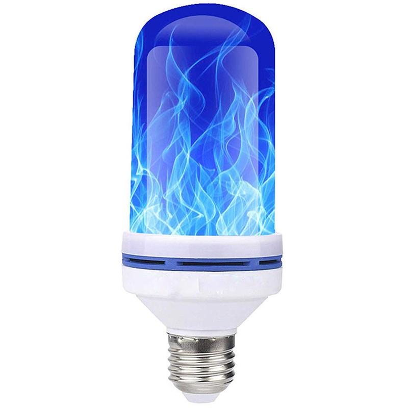 

Светодиодная лампа Flame Lamp Fire Lamp Кукурузная лампа мерцающая светодиодная лампа Динамический эффект пламени E27 для домашнего освещения атмосферный свет blue