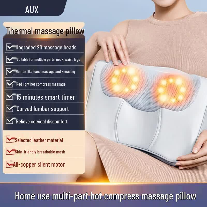 Aux Multifunctional Heating Massage Pillow CN Plug (adapter Included)