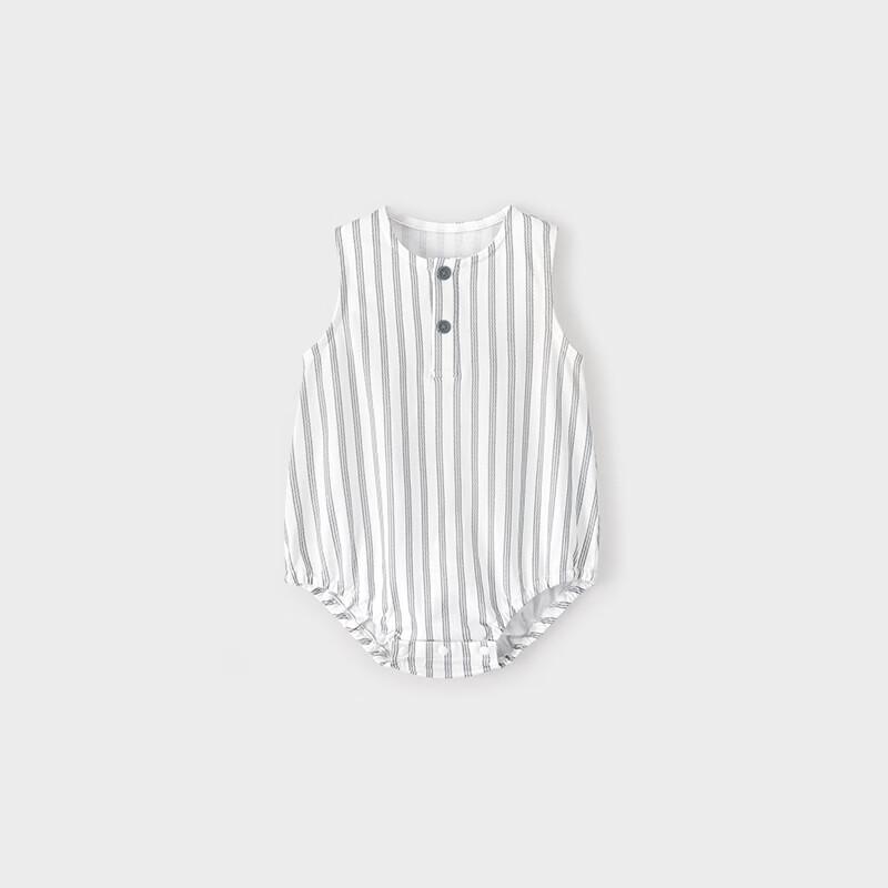Textured Summer Striped Baby Bodysuit