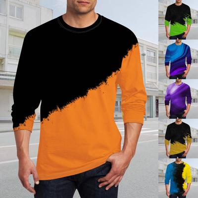 Men's T Shirt O-Neck Clothing Apparel Outdoor Long Sleeve Print Fashion Designer Vintage