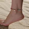Boho Alloy Turtle Resin Star & Moon Love Bead Elastic Anklet