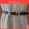 Leather Womens Belt With Alloy Closure For Trendy Retro Look