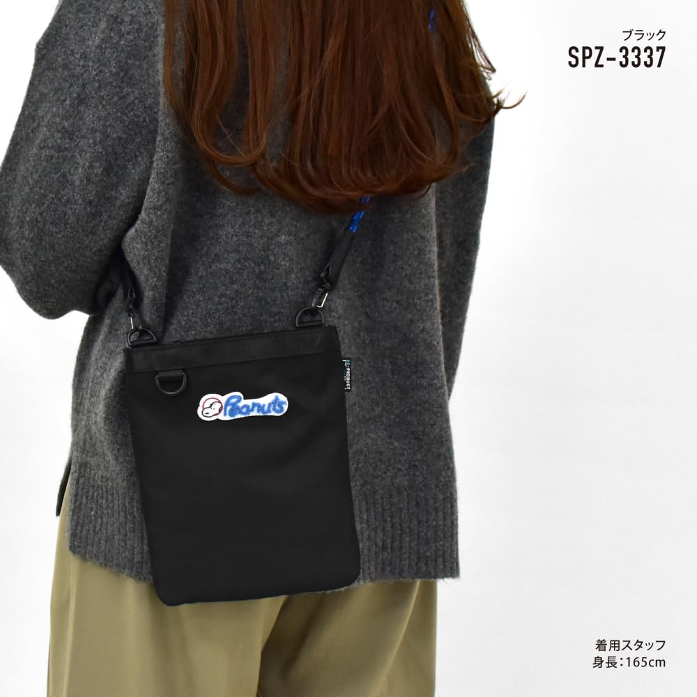 Snoopy Shoulder Mini Smartphone Shoulder Perfect for and and Cute Character Black Bag, Sacoche, Bag, Bag, Logo, Simple, 2-Way Design, Water-Repellent,