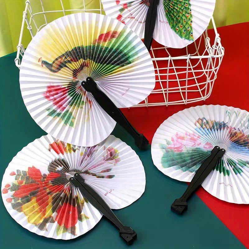 1/2/3pcs Chinese Paper Fan - Hand Painted Folding Fan, Traditional Ancient Style Small Gift for Women, Asian Festival Decoration