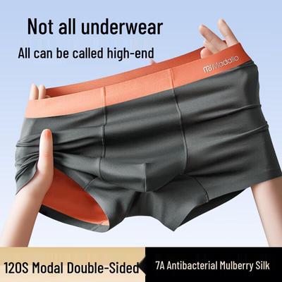 Herren Premium Modal Eis Seide Antibakterielle Boxer Briefs
