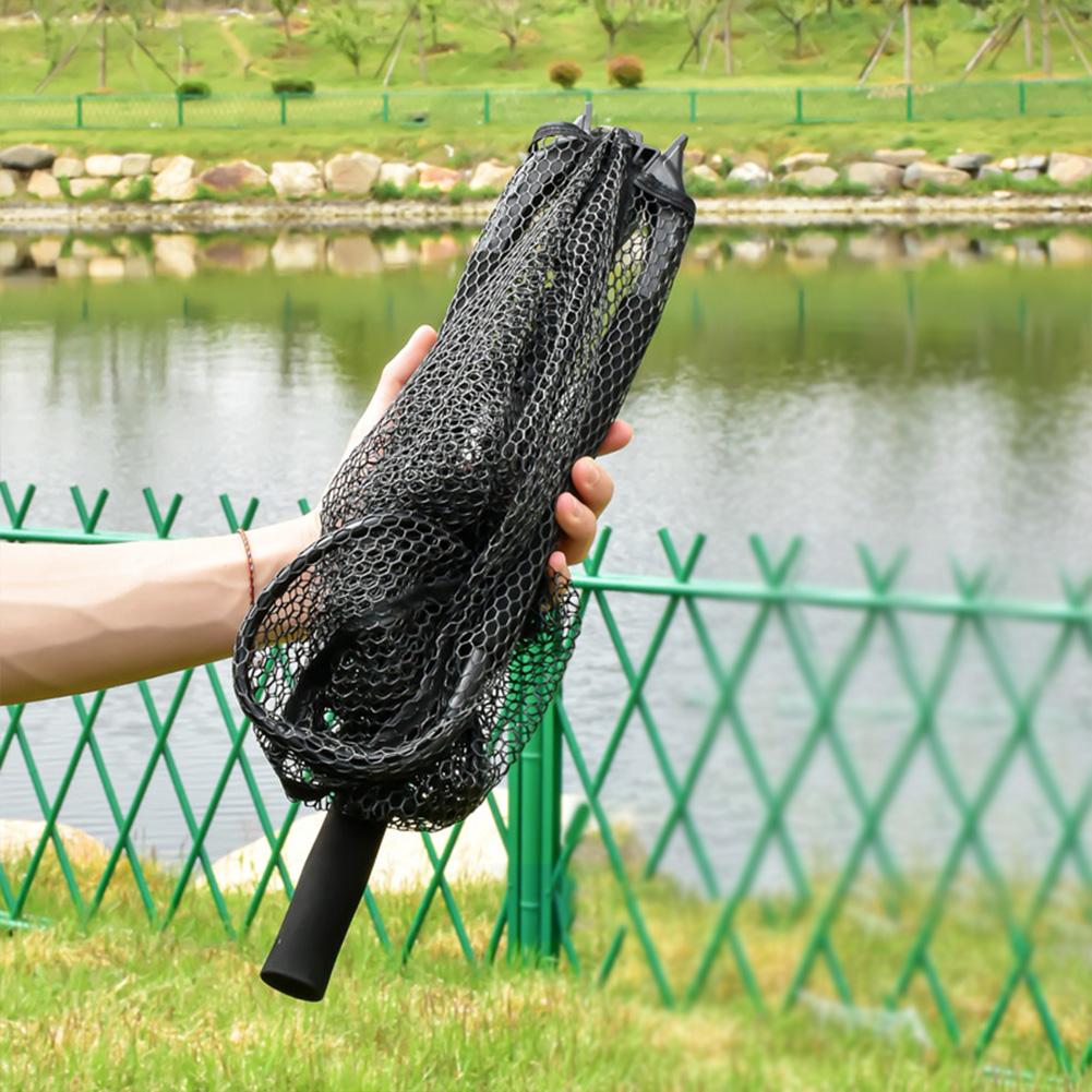 Telescopic Fishing Net Aluminum Alloy Folding Catch and Release Net Floating Fishing Net Safe Fish Catching Releasing