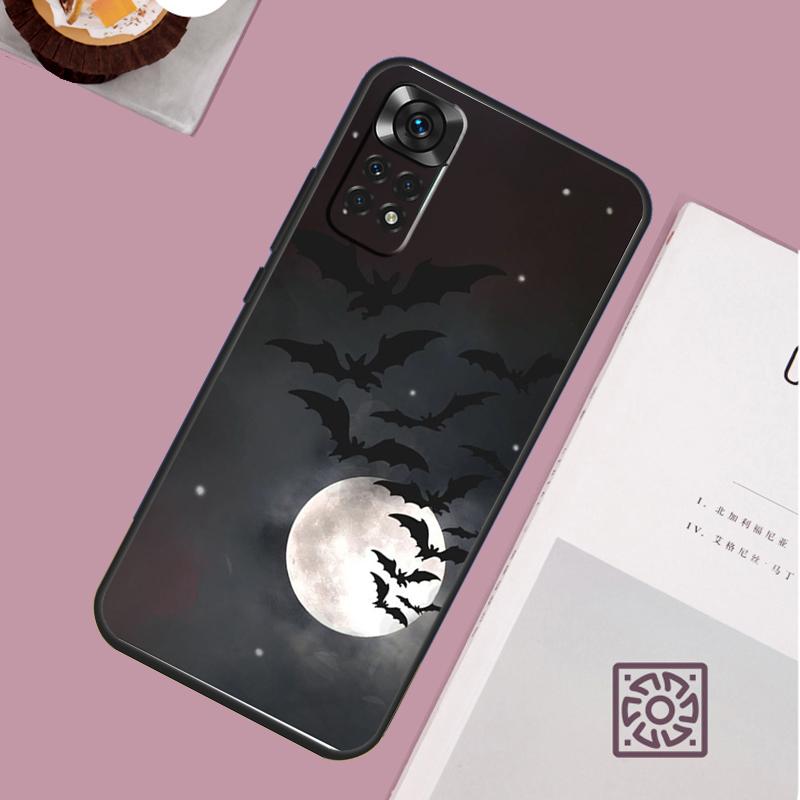 Gothic Horror Fledermäuse Vollmond Handyhülle Für Redmi Note 13 Pro 12 11 10 9 8 Pro 9S 10S 11S 12S 10A 9C 10C 12C 13C Hülle